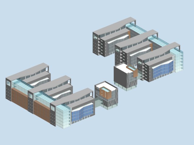 City planning office building fashion design – 225 3D Model