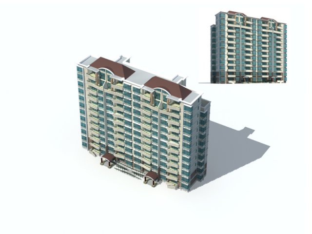 City Residential Garden villa office building design – 609 3D Model