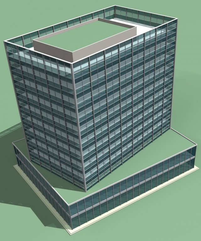 City office building construction avant-garde design hotel – 437 3D Model