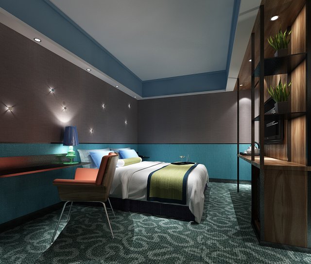 Deluxe master bedroom design 12 3D Model