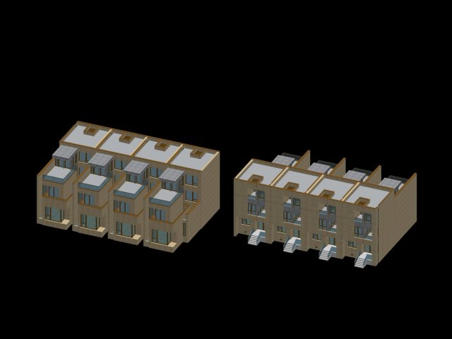 City – stylish townhouse 15 3D Model