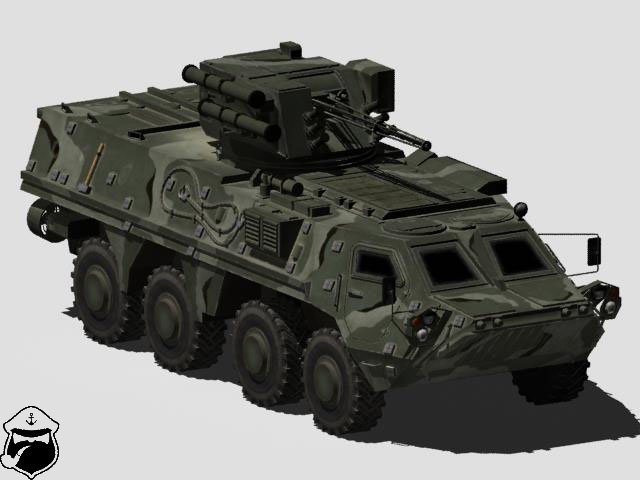 BTR-4 Bucephalus armoured personnel carrier 3D Model