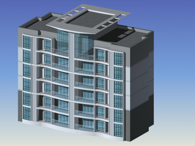 City Residential Garden villa office building design – 381 3D Model