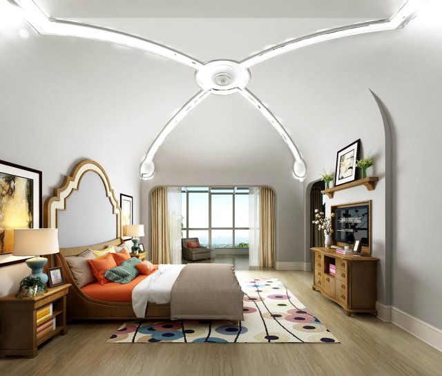 Deluxe master bedroom design 203 3D Model