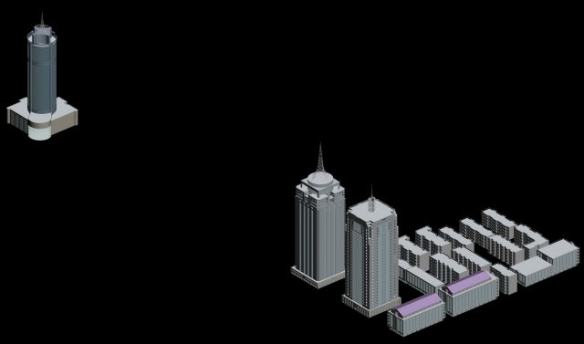 City office building construction avant-garde design hotel – 560 3D Model