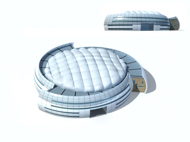 City office building construction avant-garde design hotel – 201 3D Model