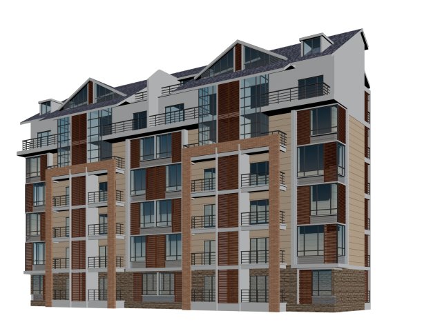 City Residential Garden villa office building design – 144 3D Model