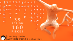 Low Poly Series – Human Action Poses Elastic 3D Model