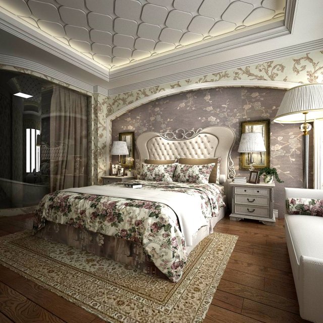 Deluxe master bedroom design 136 3D Model