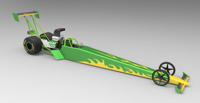 Top fuel dragster 3D Model