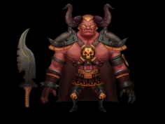 Low Poly Demon Lord 3D Model
