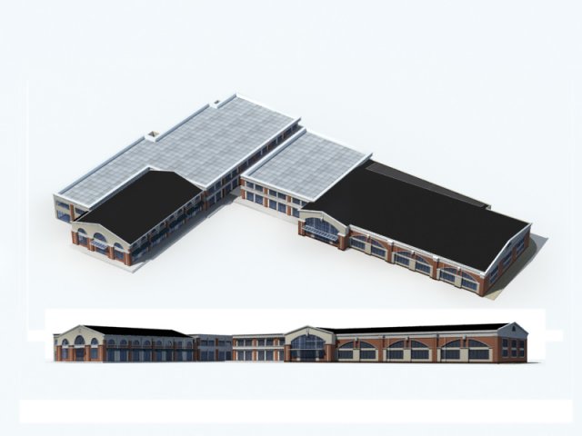 City office building construction avant-garde design hotel – 197 3D Model