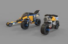 Lego Motorcycles pack 2 3D Model