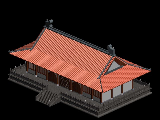 City chinese ancient luxury palace building – 34 3D Model