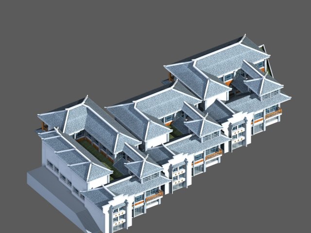 City chinese ancient luxury palace building – 19 3D Model