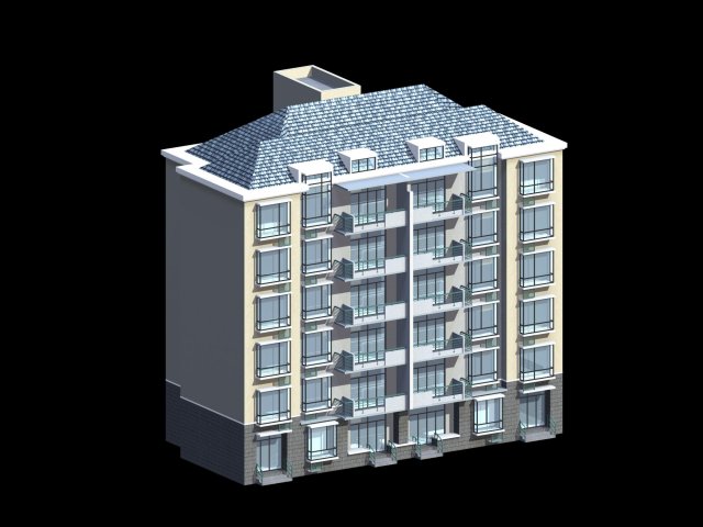 City Residential Garden villa office building design – 332 3D Model