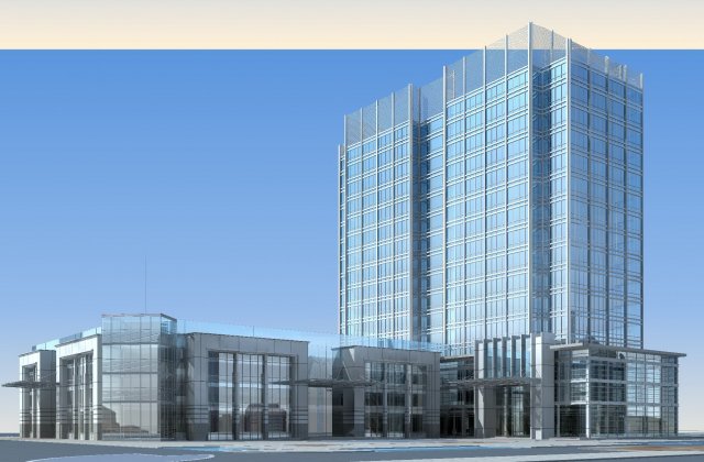 City office building construction avant-garde design hotel – 511 3D Model