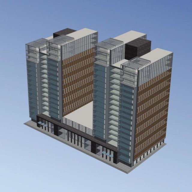 City office building construction avant-garde design hotel – 5626 3D Model