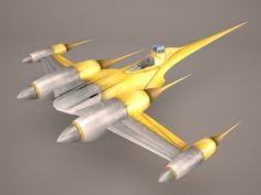 Naboo Bomber Royal Starship Star Wars 3D Model