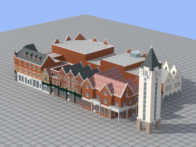 City ancient palace building luxury villas – 10 3D Model