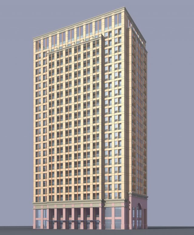 City office building construction avant-garde design hotel – 524 3D Model