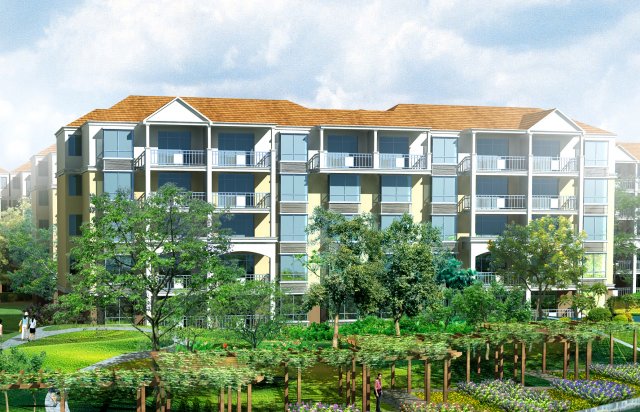 City Residential Garden villa office building design – 528 3D Model