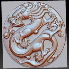 circular dragon  3D Print Model