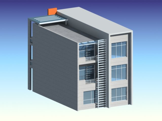 City – stylish townhouse 61 3D Model