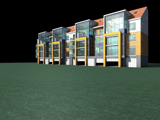 City – stylish townhouse 47 3D Model