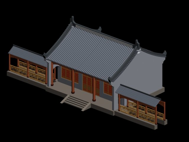 City chinese ancient luxury palace building – 96 3D Model