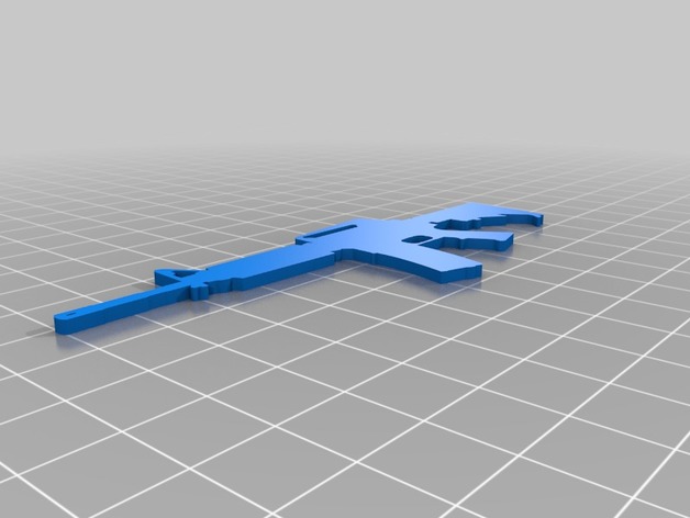 AR-15 Silhouette 3D Print Model