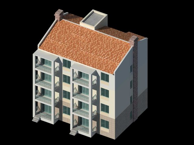 City Residential Garden villa office building design – 389 3D Model