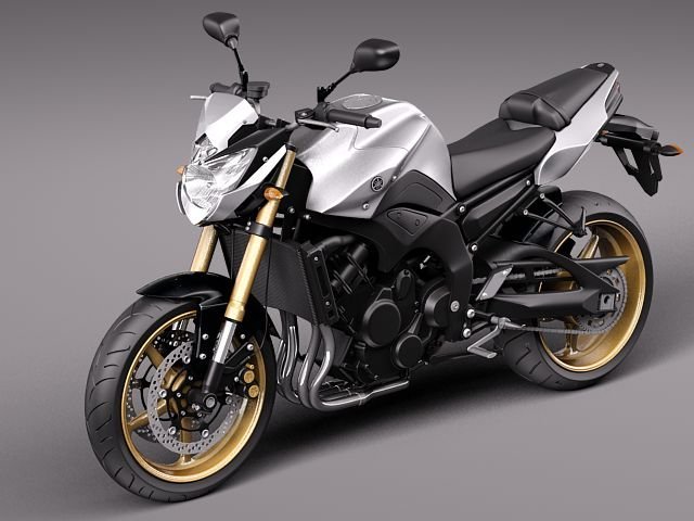 Yamaha FZ8 2011 3D Model