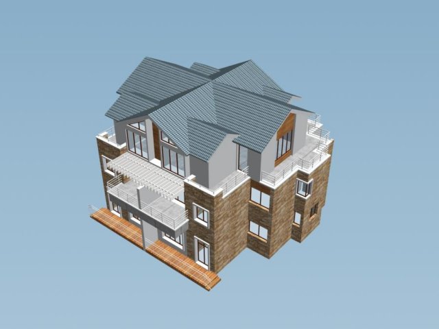 City – Stylish two-seat villa 03 3D Model