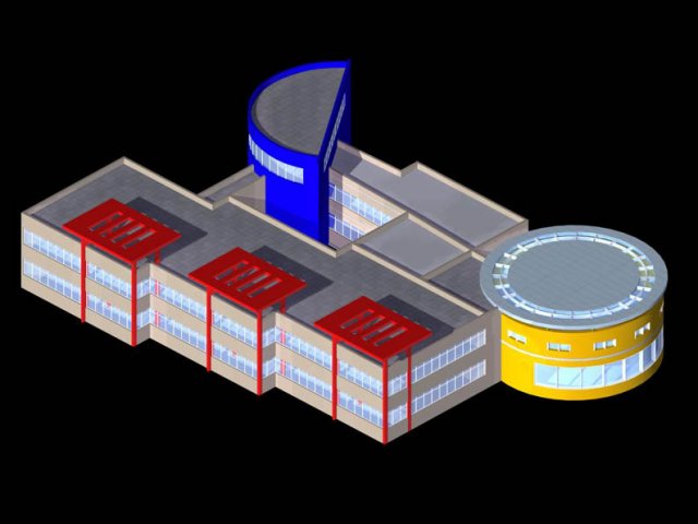 Kindergarten happy city office buildings – 34 3D Model