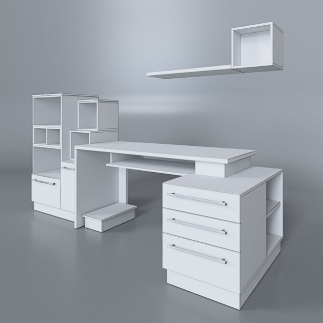 Table in the office Free 3D Model