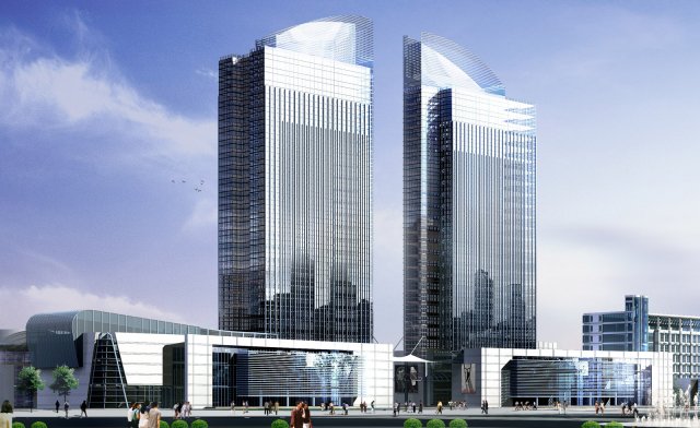 City office building construction avant-garde design hotel – 396 3D Model