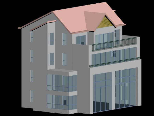 City hotel simple office building – 46 3D Model