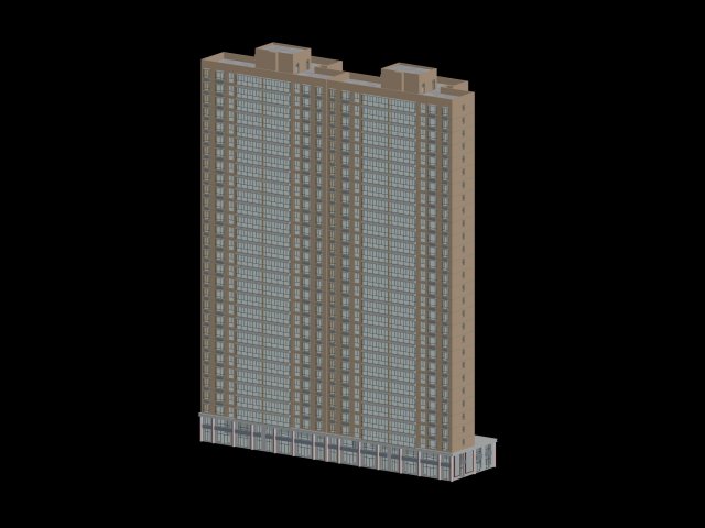 City government office building architectural design – 201 3D Model