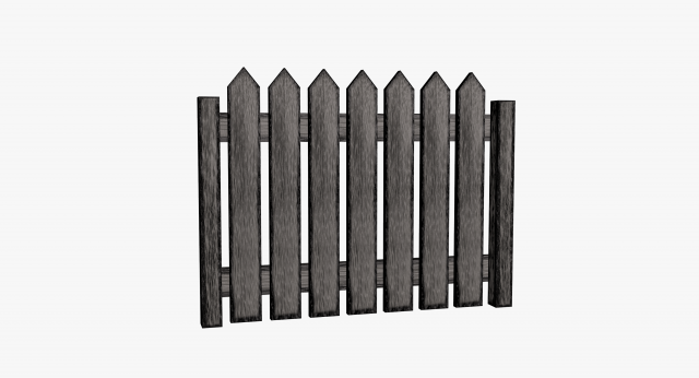 Fence wooden 3D Model
