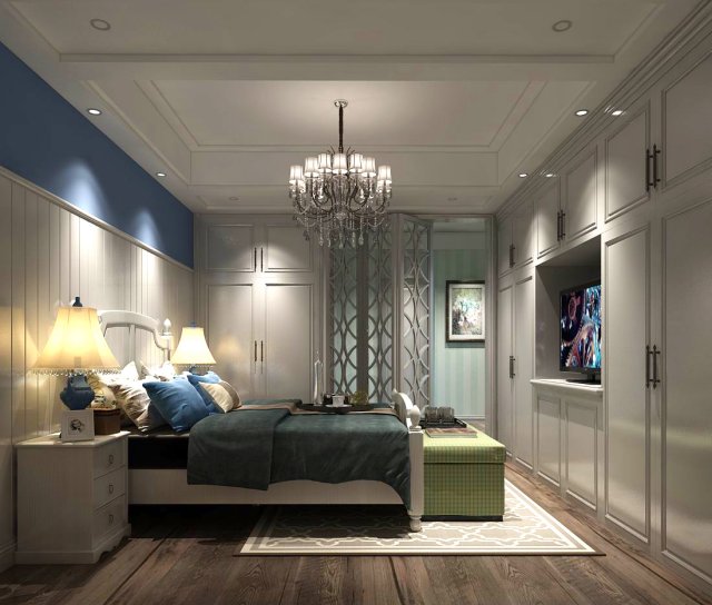 Deluxe master bedroom design 201 3D Model