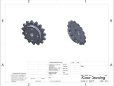 FTC 15 Tooth Sprocket 8mm Pitch for Revrobotics Chain fit to Tetrix Hub  3D Print Model