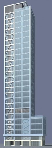 City office building construction avant-garde design hotel – 416 3D Model