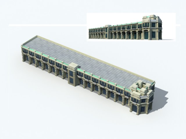 City office building construction avant-garde design hotel – 198 3D Model