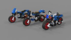 Lego Motorcycles pack 3D Model