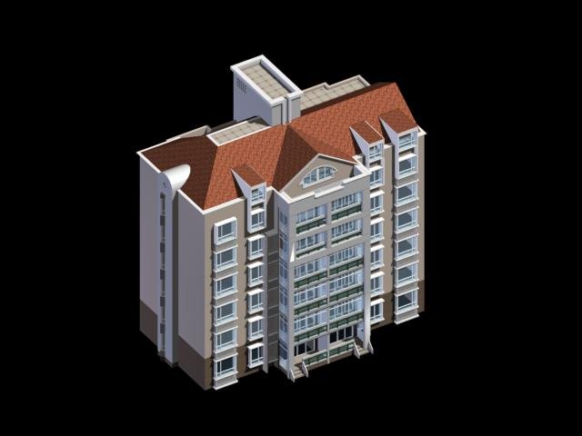 City Residential Garden villa office building design – 304 3D Model