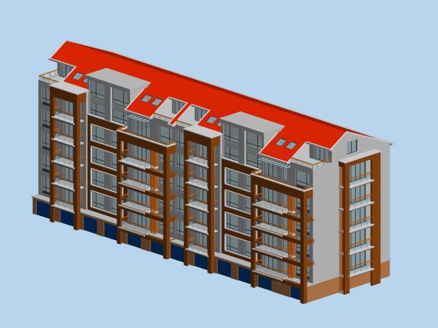 City Residential Garden villa office building design – 197 3D Model