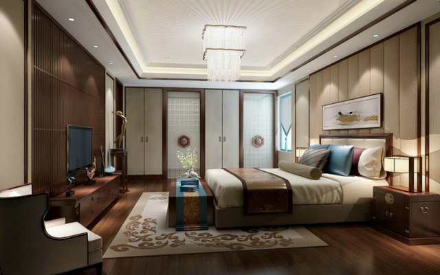 Stylish bedroom complete 175 3D Model