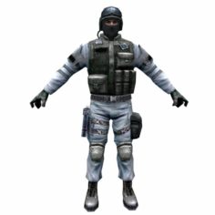 R6 Face mask Army Soldier 3D Model
