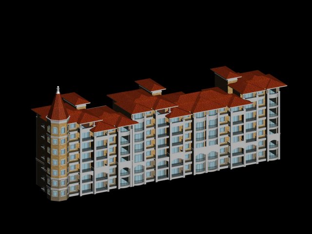 City Residential Garden villa office building design – 496 3D Model